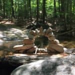 Arched cairn in White Mountain Nation Forest