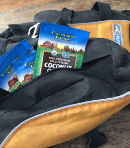 coconut oil packets for hiking with dogs