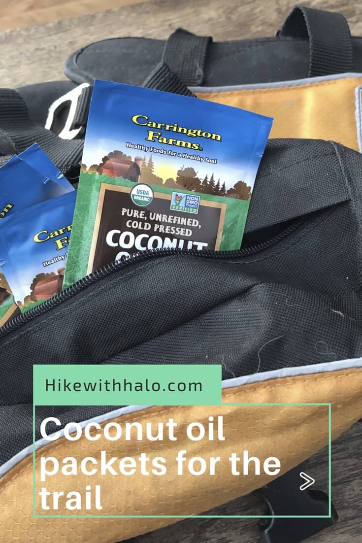 bring coconut oil on the trail for your dog